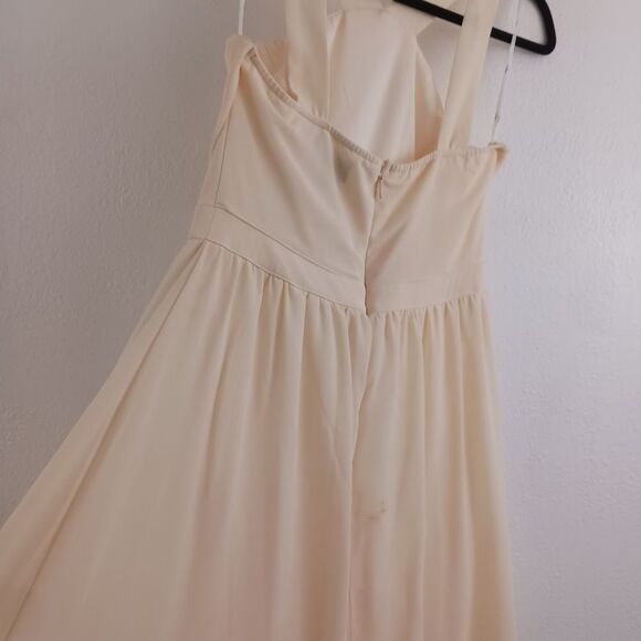 Lulus Air of Romance Cream Maxi Dress size L - Picture 8 of 11